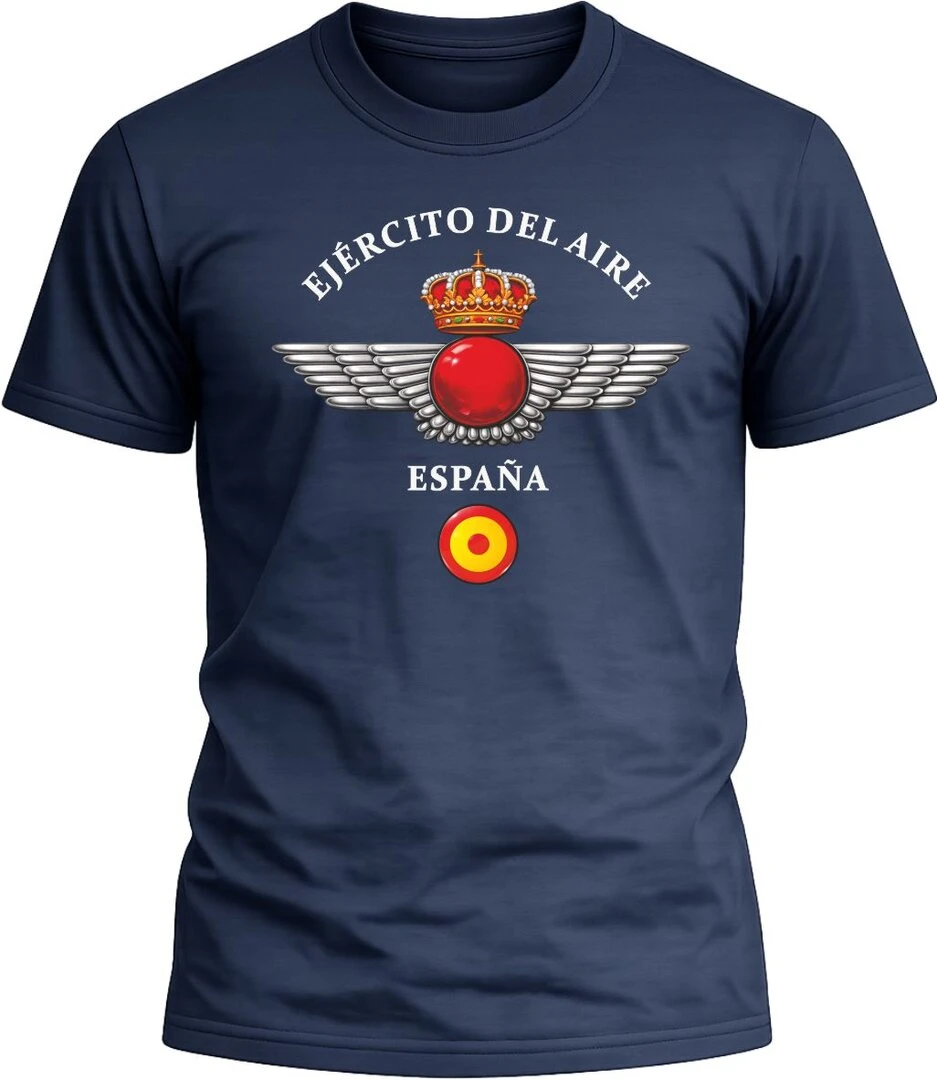 Camsieta Ejército del Aire color azul con diseño militar exclusivo y acabado premium. 