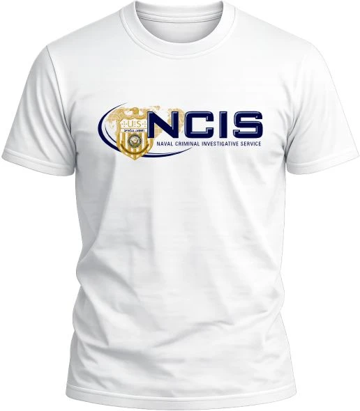 Camiseta NCIS Naval Criminal Investigative Service color blanco con diseño exclusivo y acabado premium. 