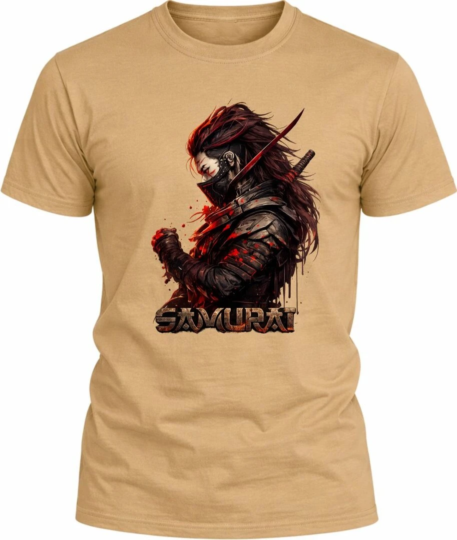 Camiseta Samurai Máscara color san con diseño exclusivo y acabado premium. 