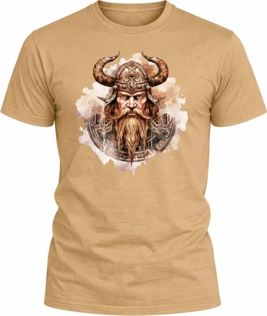 Camiseta Vikingo Casco color san con diseño exclusivo y acabado premium. 